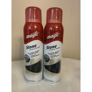 (2) NEW Magic Stone Cleaner & Polish ORIGINAL 17 oz RARE Cleans Marble and Stone